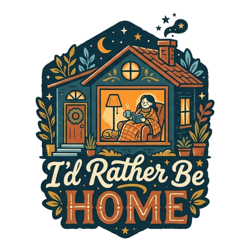 I'd Rather Be Home - Cozy Cottage Garden - Vintage Baseball Hat