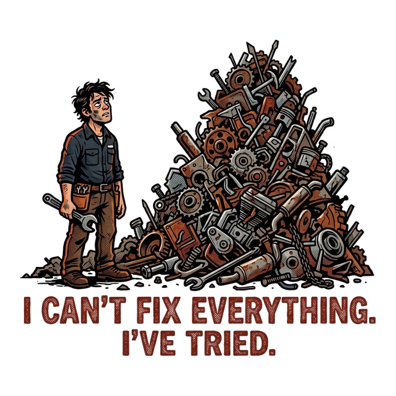 I Can't Fix Everything - Mechanic Humor - Adjustable Baseball Cap