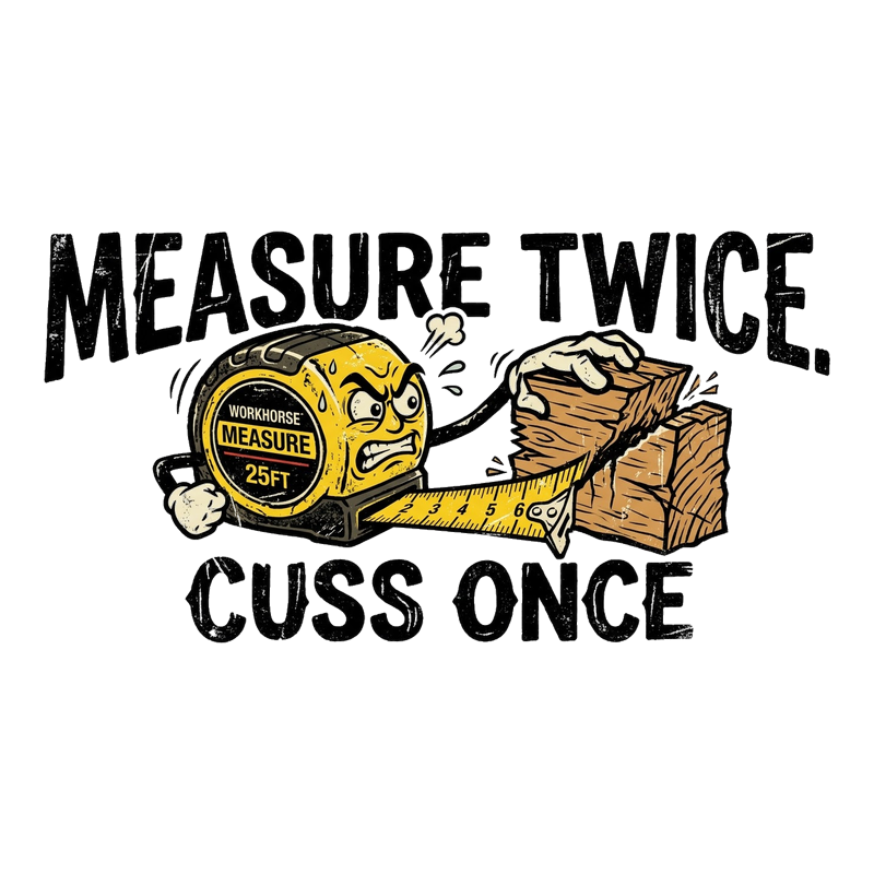 Measure Twice. Cuss Once.