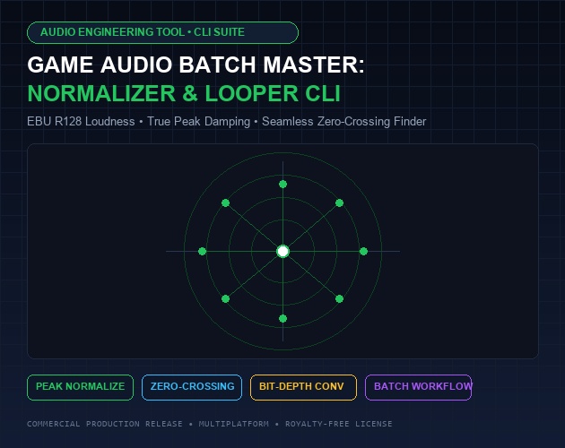 Game Audio Batch Master: Normalizer, Looper & Wav Converter CLI
