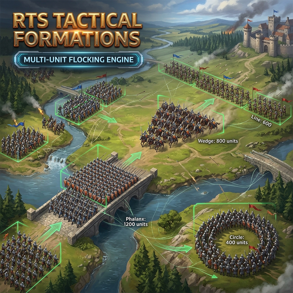 RTS Tactical Multi-Unit Formations & Fluid Pathfinding System