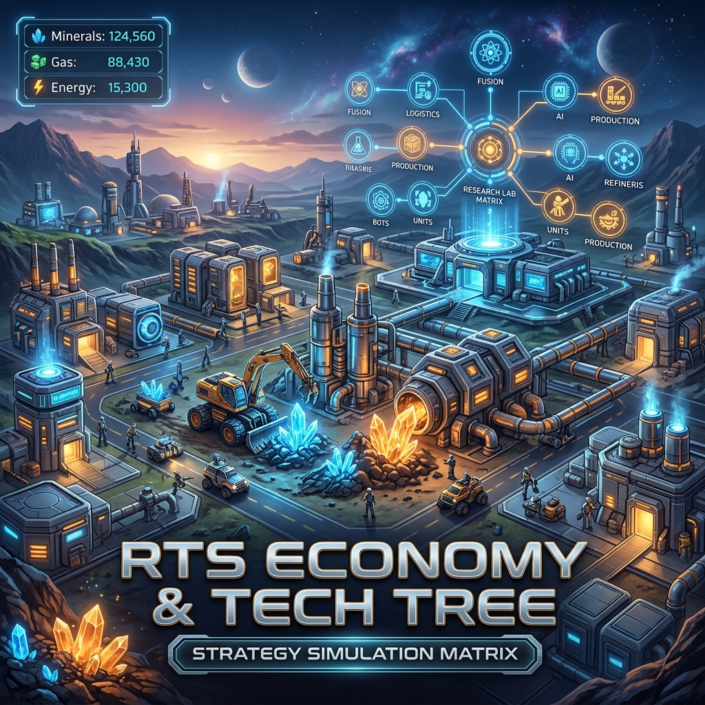 RTS Economy, Tech Tree & Building Production Matrix