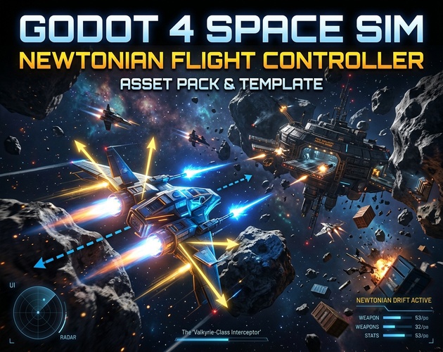 Godot 4 3D Mech Flight & Physics Controller Kit