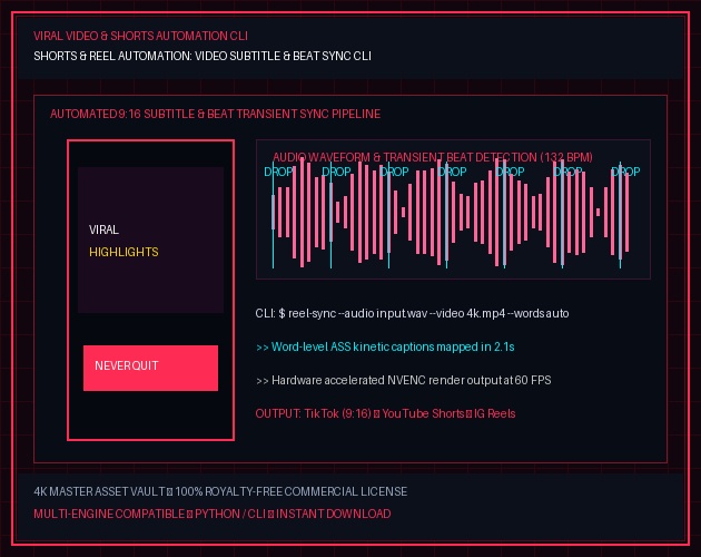 Shorts & Reel Automation: Video Subtitle & Beat Sync CLI