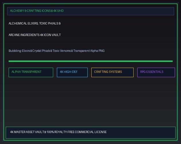 Alchemical Elixirs, Toxic Phials & Arcane Ingredients 4K Icon Vault