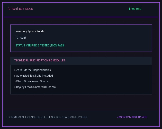 Inventory System Builder (DT-021)