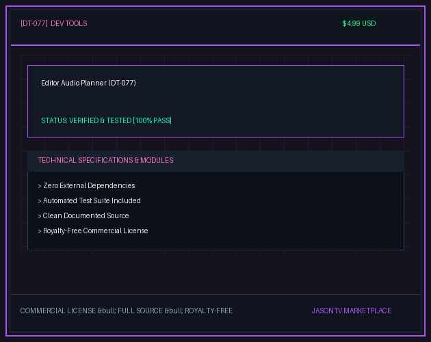 Editor Audio Planner (DT-077)