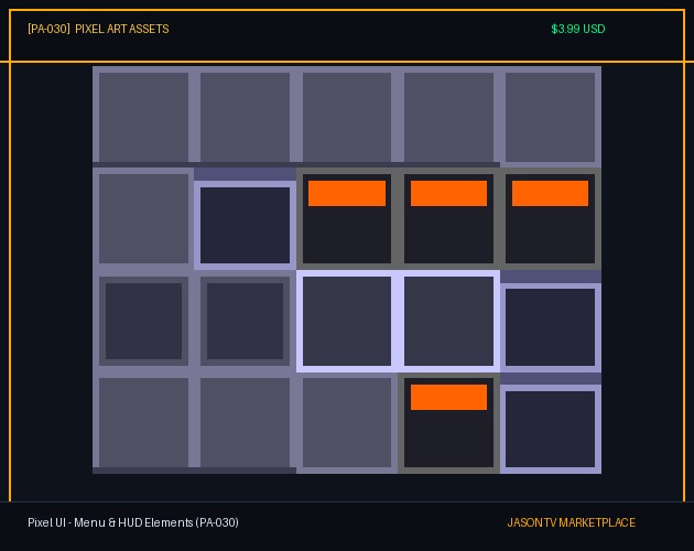 Pixel UI - Menu & HUD Elements (PA-030)