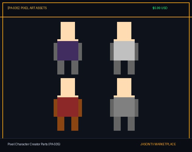 Pixel Character Creator Parts (PA-035)