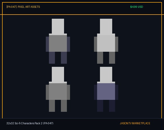 32x32 Sci-fi Characters Pack 2 (PA-047)