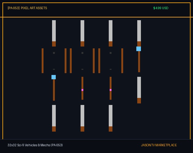 32x32 Sci-fi Vehicles & Mechs (PA-053)