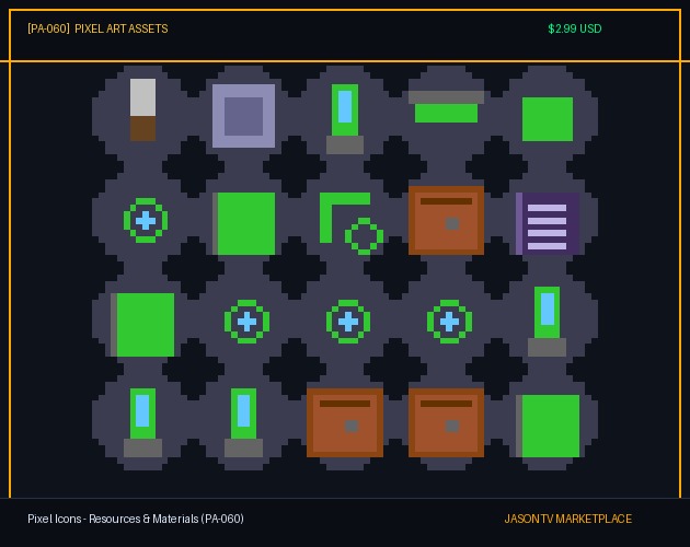 Pixel Icons - Resources & Materials (PA-060)
