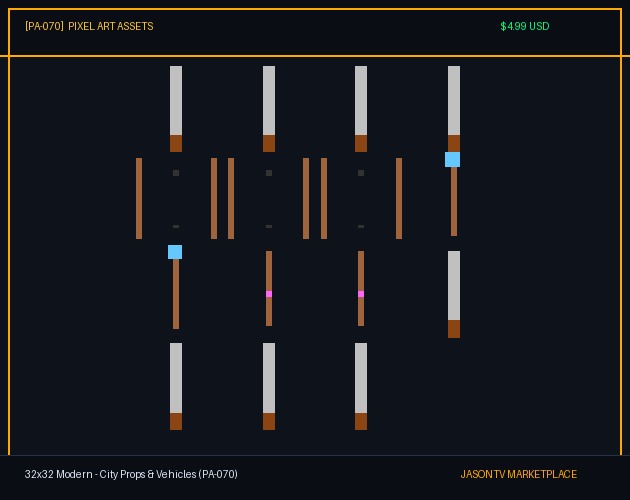 32x32 Modern - City Props & Vehicles (PA-070)