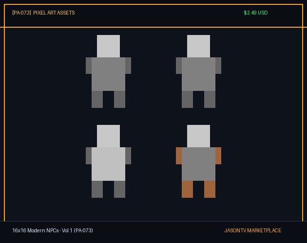 16x16 Modern NPCs - Vol 1 (PA-073)