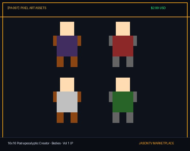 16x16 Post-apocalyptic Creator - Bodies - Vol 1 (PA-097)