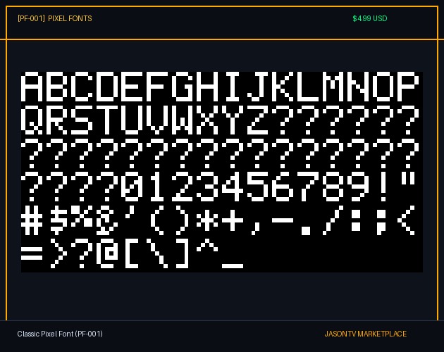 Classic Pixel Font (PF-001)