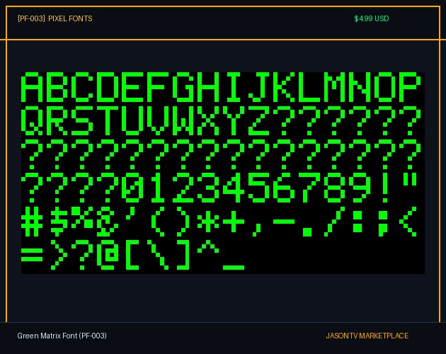 Green Matrix Font (PF-003)