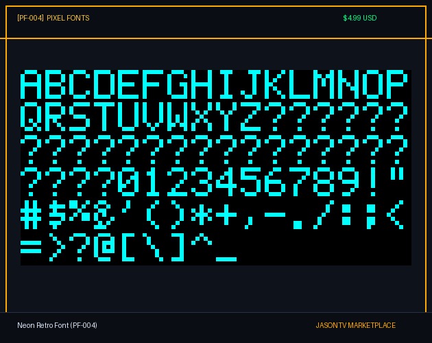 Neon Retro Font (PF-004)