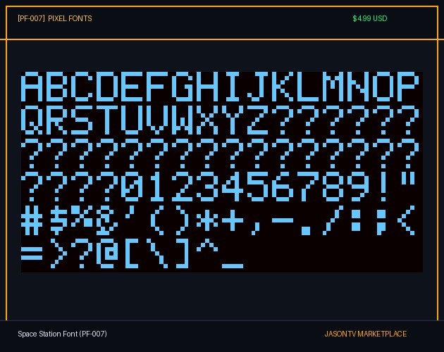Space Station Font (PF-007)