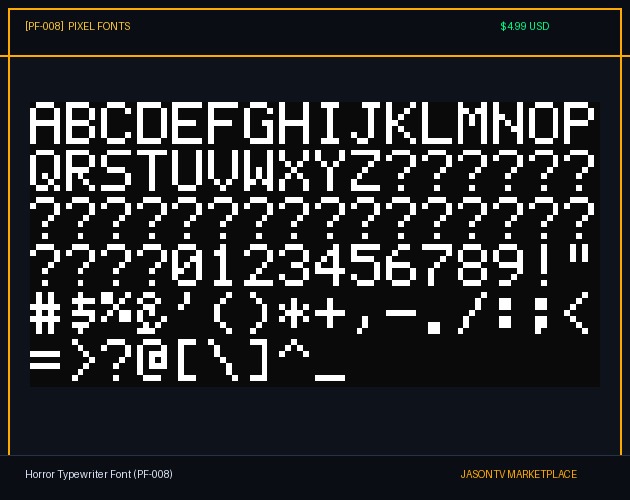 Horror Typewriter Font (PF-008)