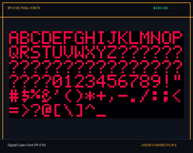 Digital Cyber Font (PF-010)