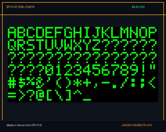Modern Horror Font (PF-013)