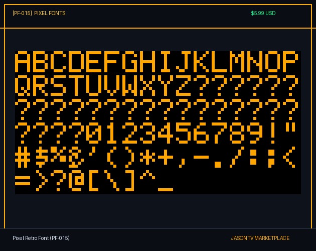 Pixel Retro Font (PF-015)