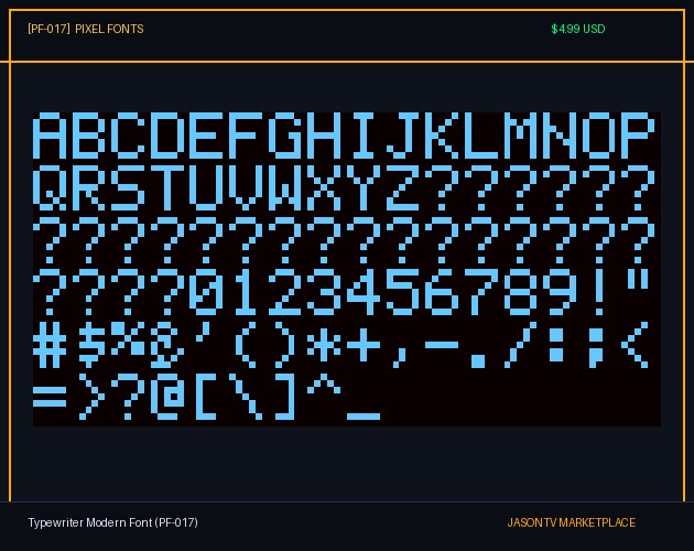 Typewriter Modern Font (PF-017)