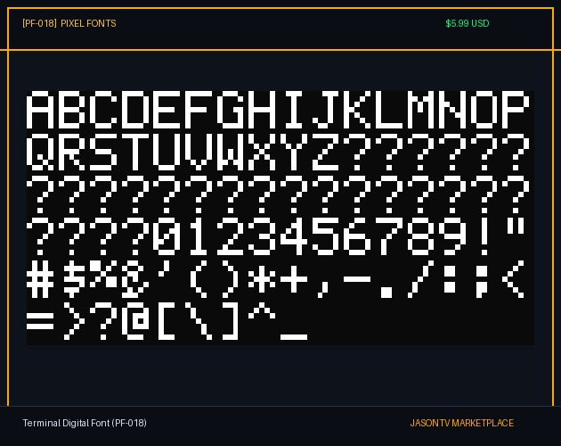 Terminal Digital Font (PF-018)