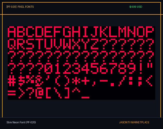 Slim Neon Font (PF-020)