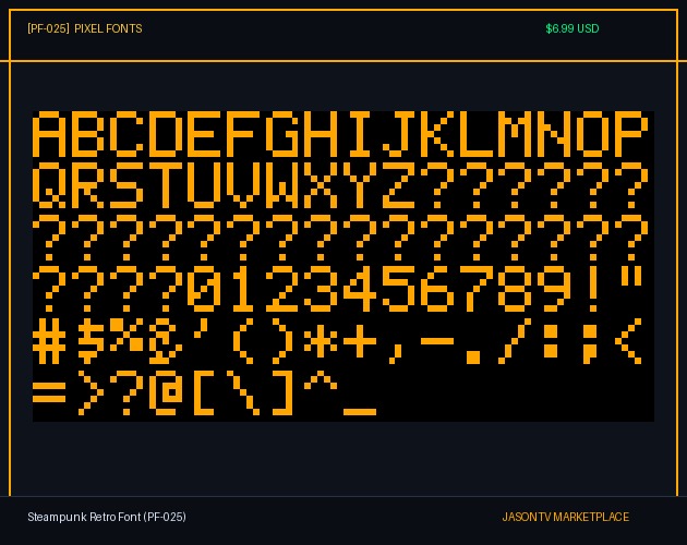 Steampunk Retro Font (PF-025)