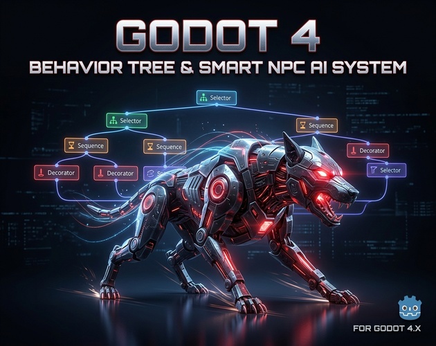 Godot 4 Behavior Tree & Smart NPC AI Blackboard System