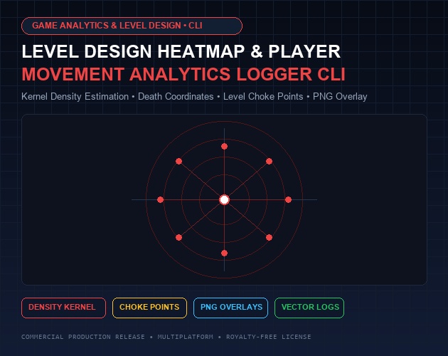 Level Design Heatmap & Player Movement Analytics Logger CLI