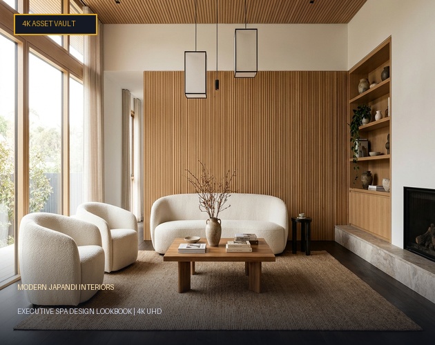 Modern Japandi Interiors & Executive Spa Design Lookbook (4K)