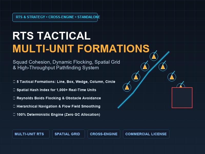 RTS Tactical Multi-Unit Formations & Fluid Pathfinding System