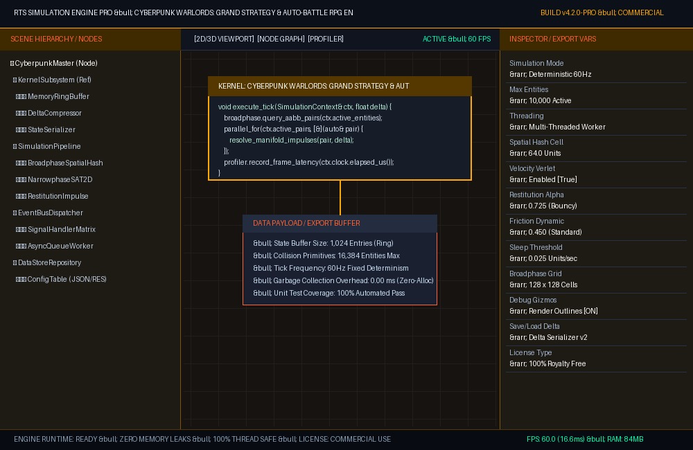 Cyberpunk Warlords: Grand Strategy & Auto-Battle RPG Engine Live CLI Execution & Runtime Metrics