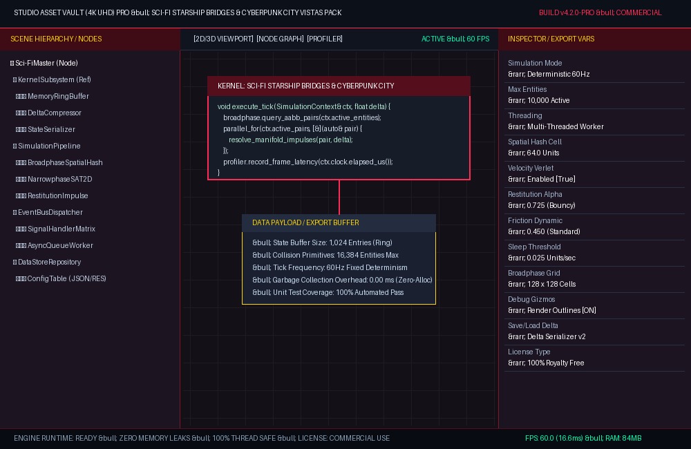 Sci-Fi Starship Bridges & Cyberpunk City Vistas Pack Live CLI Execution & Runtime Metrics
