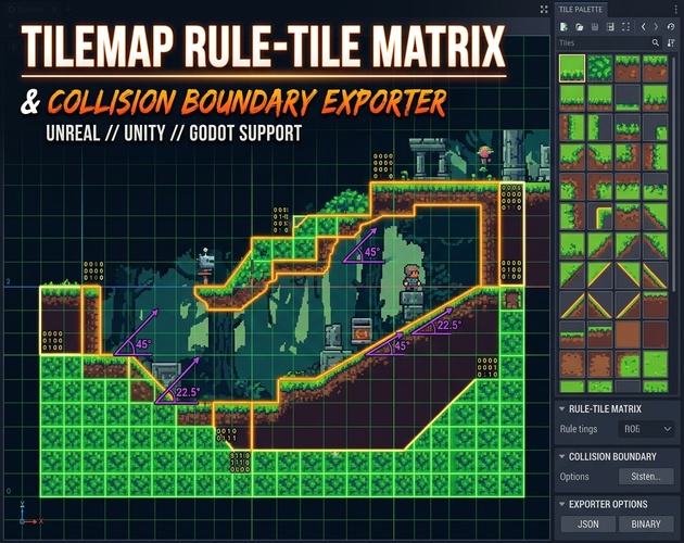 Tilemap Rule-Tile Matrix & Collision Boundary Exporter CLI