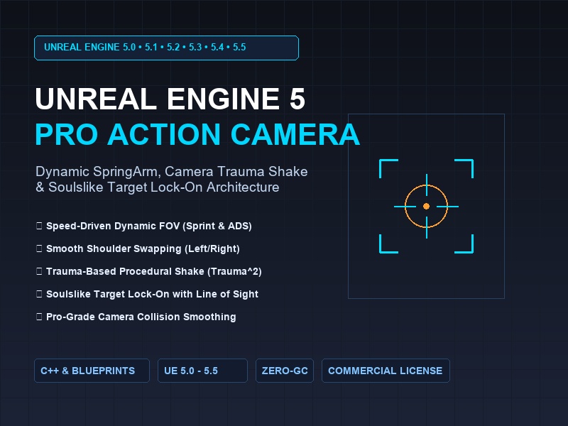 Unreal Engine 5 Pro Action Camera & SpringArm System