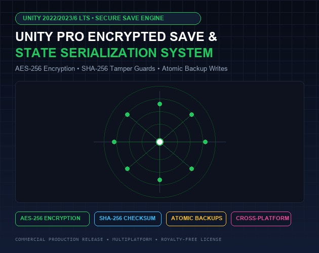 Unity Pro Encrypted JSON Save System & State Serializer